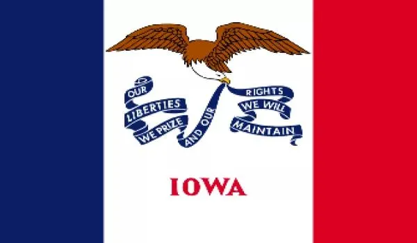2x3 Iowa Nylon Flag