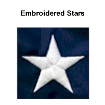 10x19 Flag Embroidered Stars