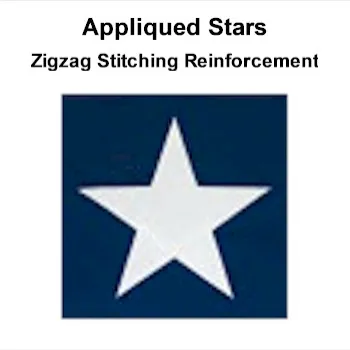 20x38 Flag Appliqued Stars Reinforced