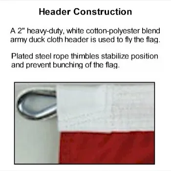 8x12 Flag Header Construction