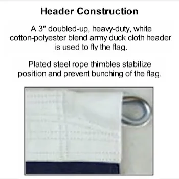 30x50 Flag Header Construction
