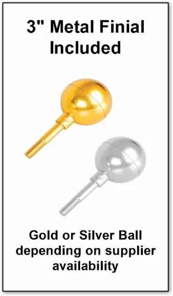 3 inch Metal Finial